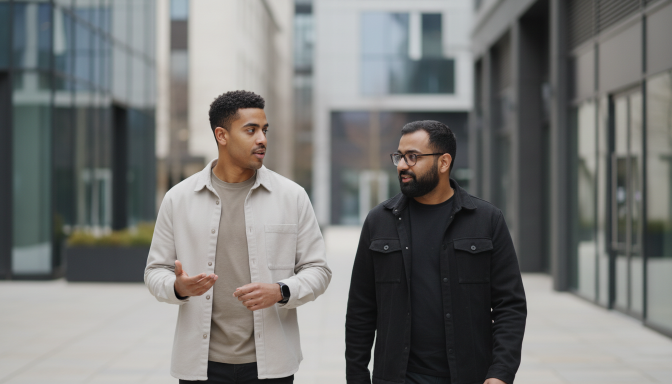 AI powered logo design dashboard showing multiple logo concepts for a UK business