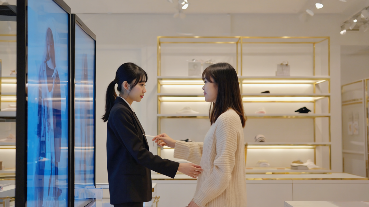 Digital signage screens creating engaging in-shop experiences