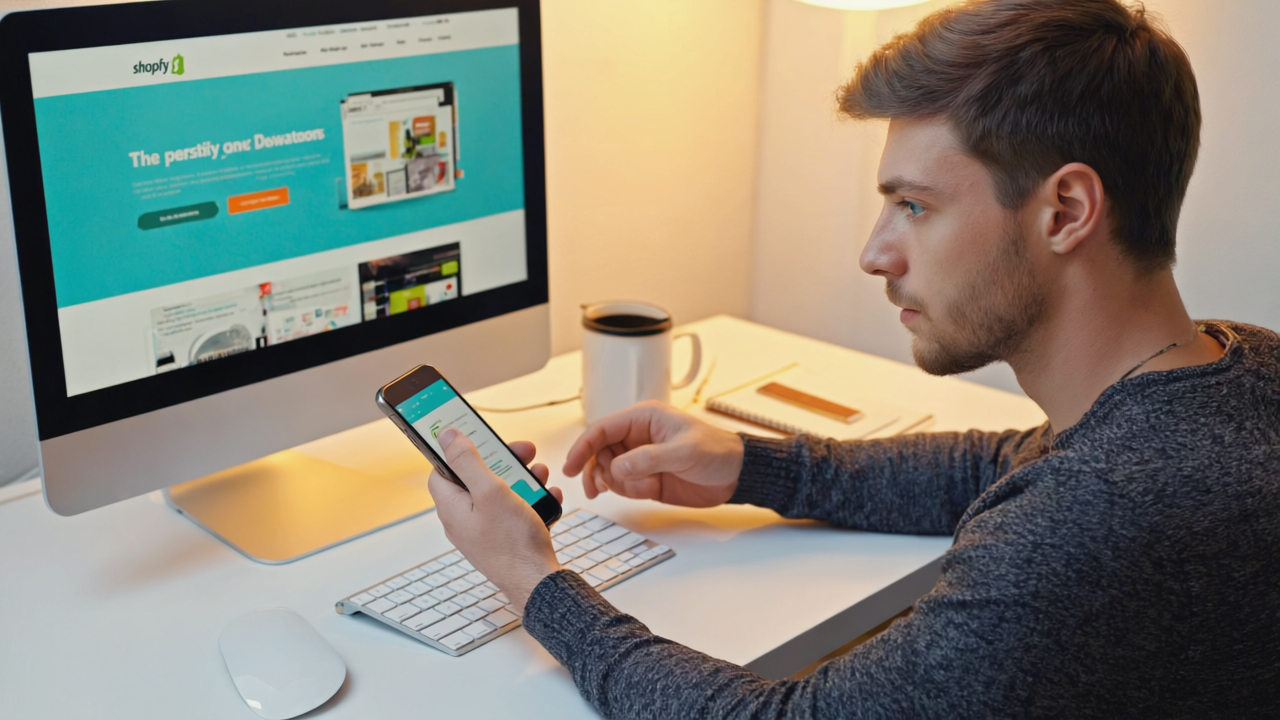 Shopify store on mobile and desktop displaying slow performance and poor user experience