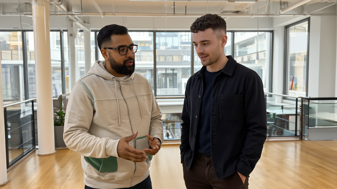 AI analytics dashboard showing UK business performance data in real-time