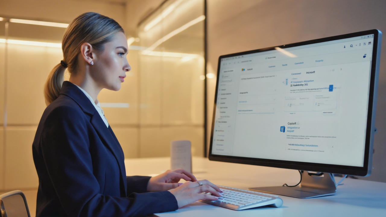 Microsoft 365 AI automation integration in business environment