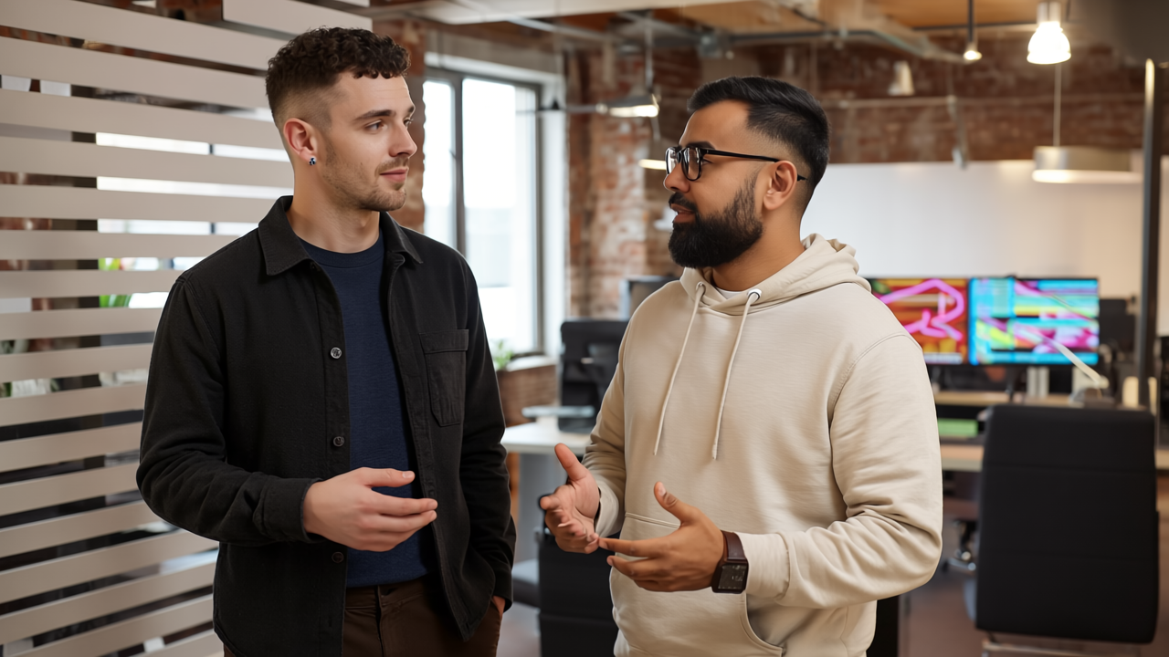 Hand sketching brand logos and colour palettes on paper
