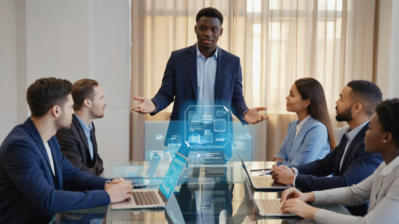 Modern IT support team working in a school technology hub