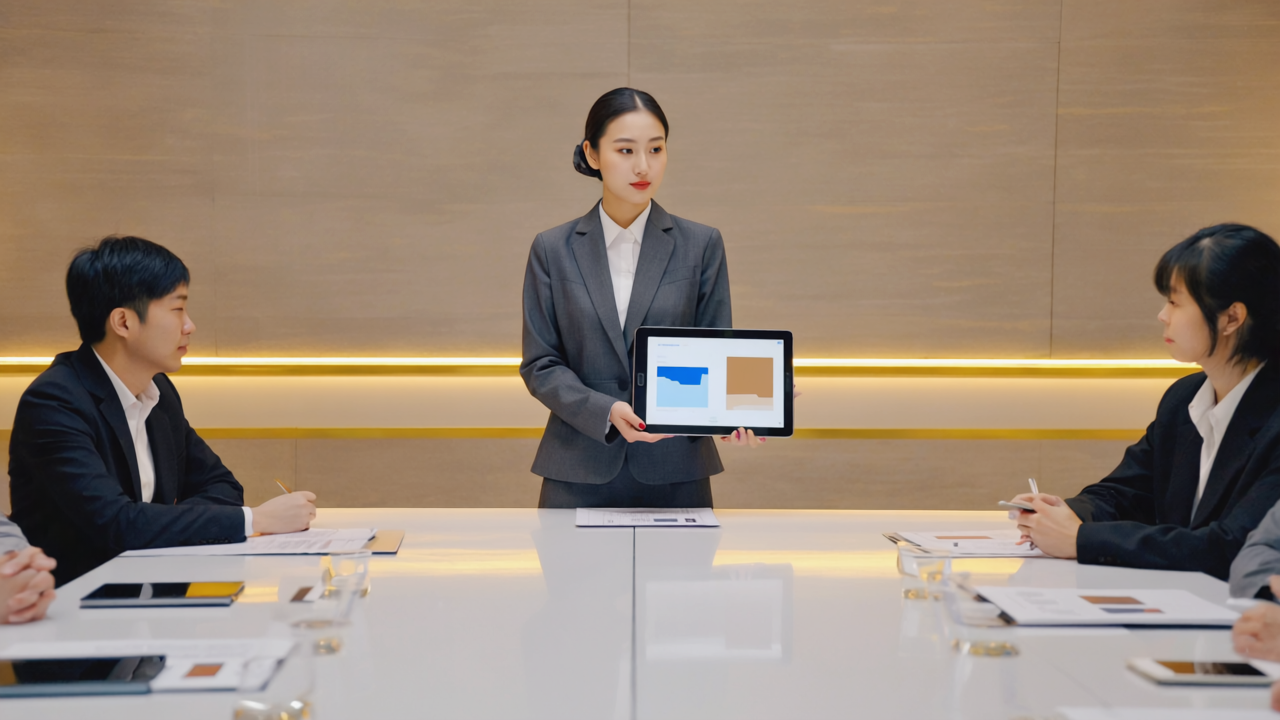 A creative team working together on brand design and strategy in a modern UK office