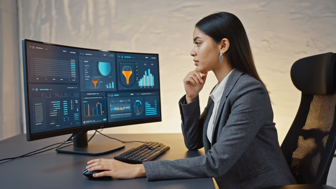 Team collaborating over digital marketing strategy on various devices