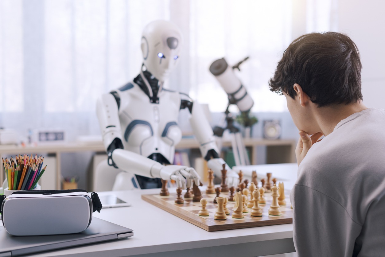 Machine Learning and Automation helps a boy to play chess