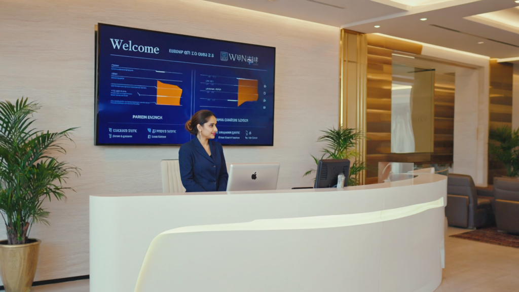 Digital Signage on Reception