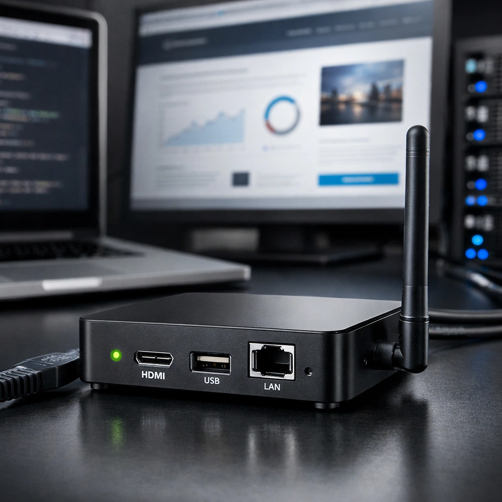 Cleartwo plug-and-play HDMI media box (Wi-Fi/Ethernet)