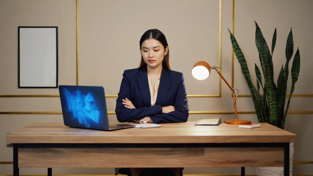 A Women is Checking the Recent Cybersecurity News