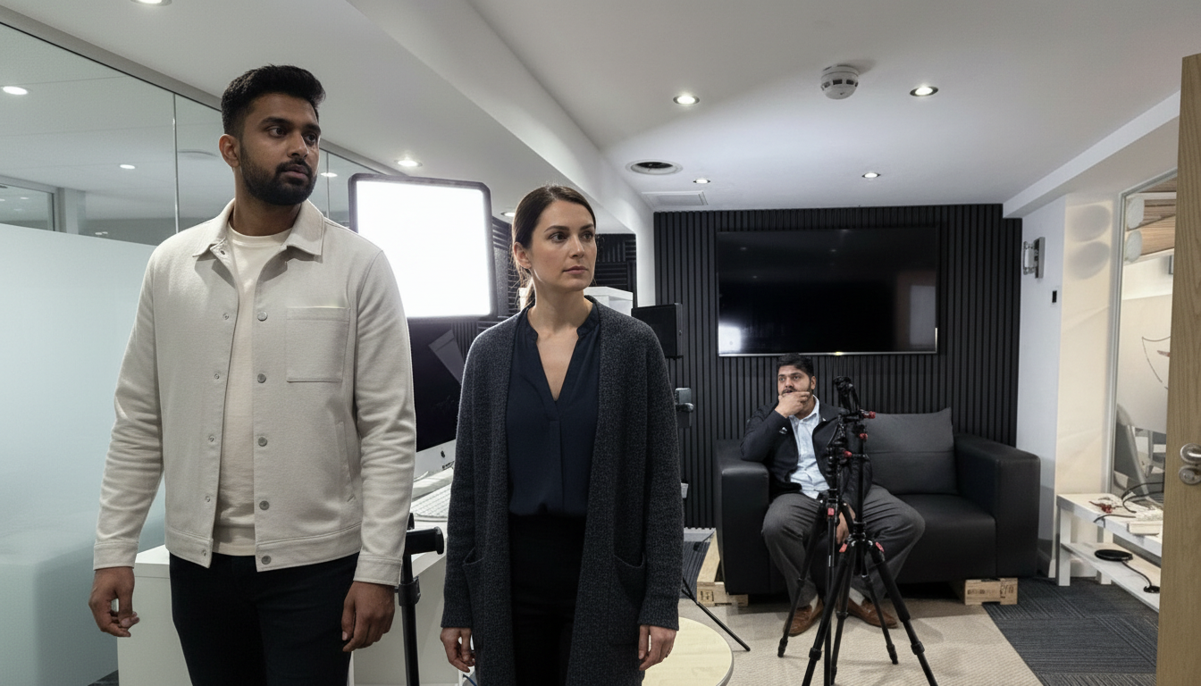 UK business team dealing with IT issues at their desks