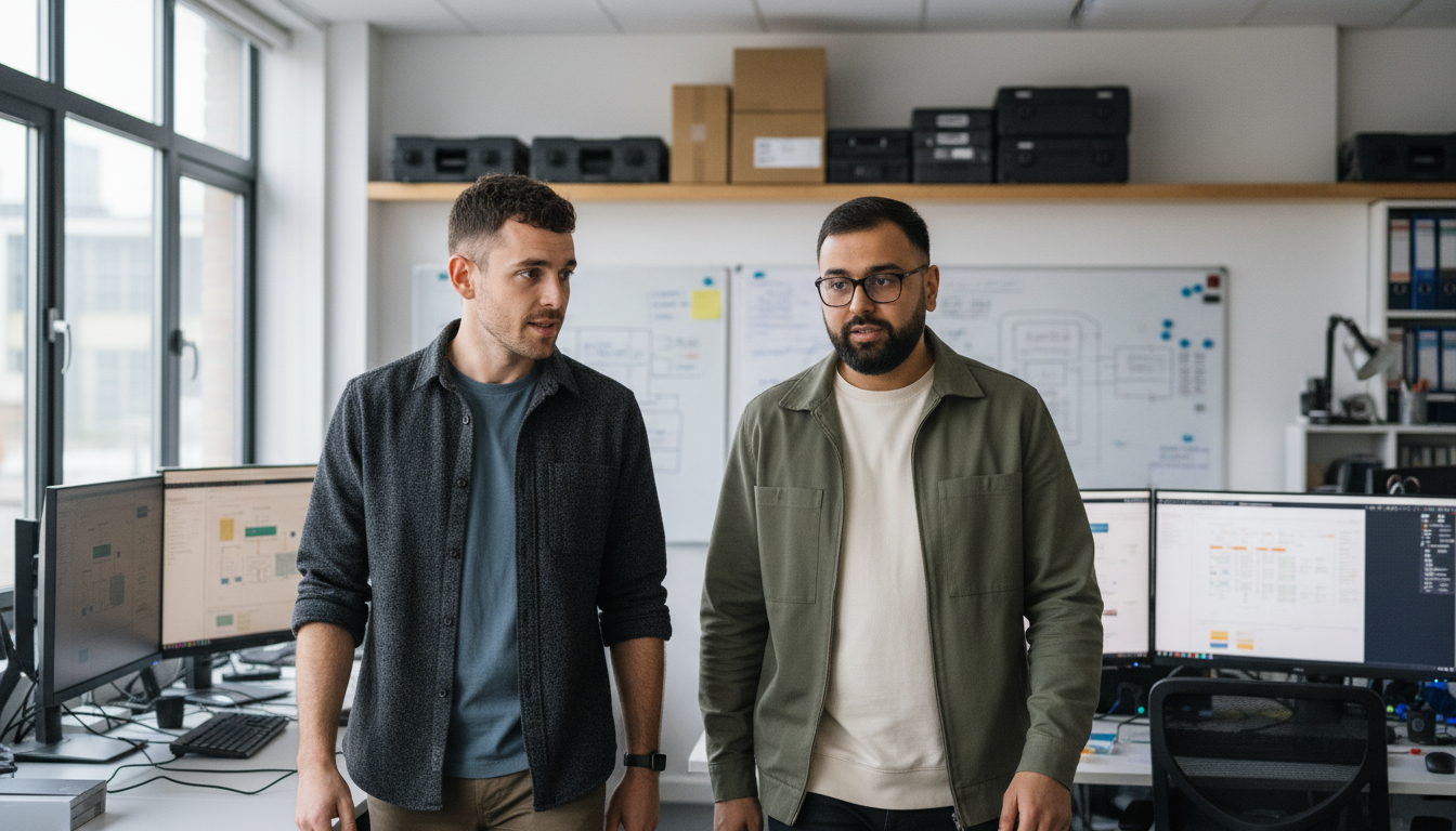 Illustration of AI tools supporting a content team workflow