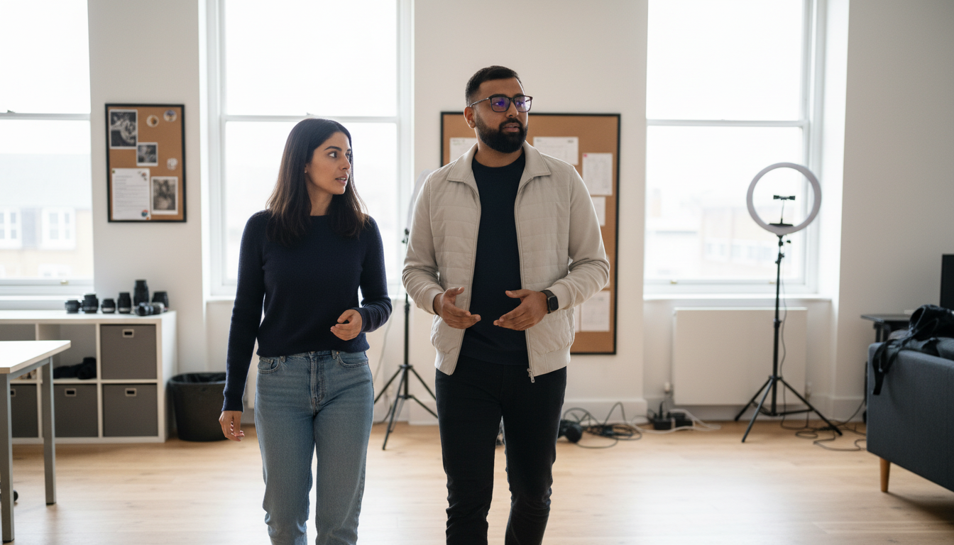 AI generated influencer promoting products on a UK e-commerce website