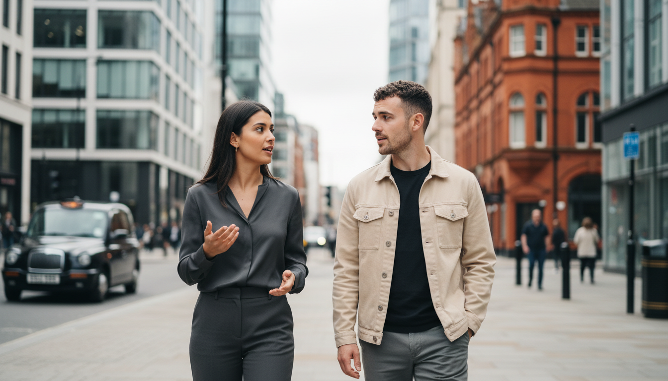 Dashboard showing AI performance metrics and ROI tracking for a UK business