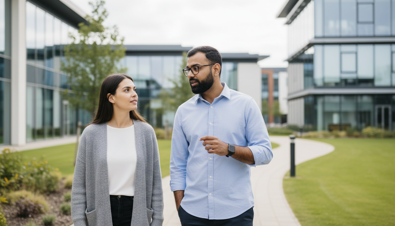 A clean business website layout showing clear calls to action and lead capture sections