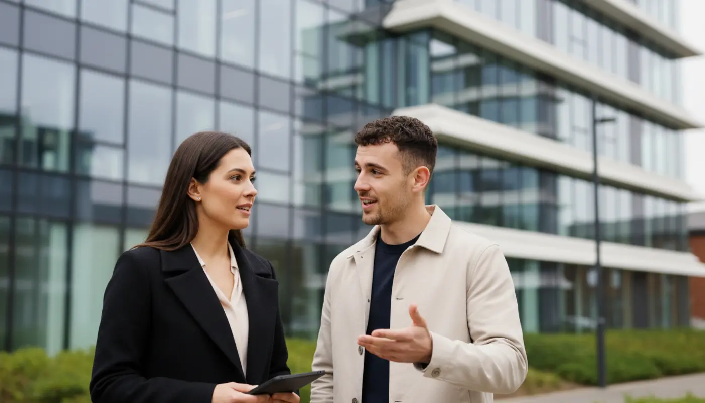 AI search analytics dashboard on a laptop screen showing conversational results
