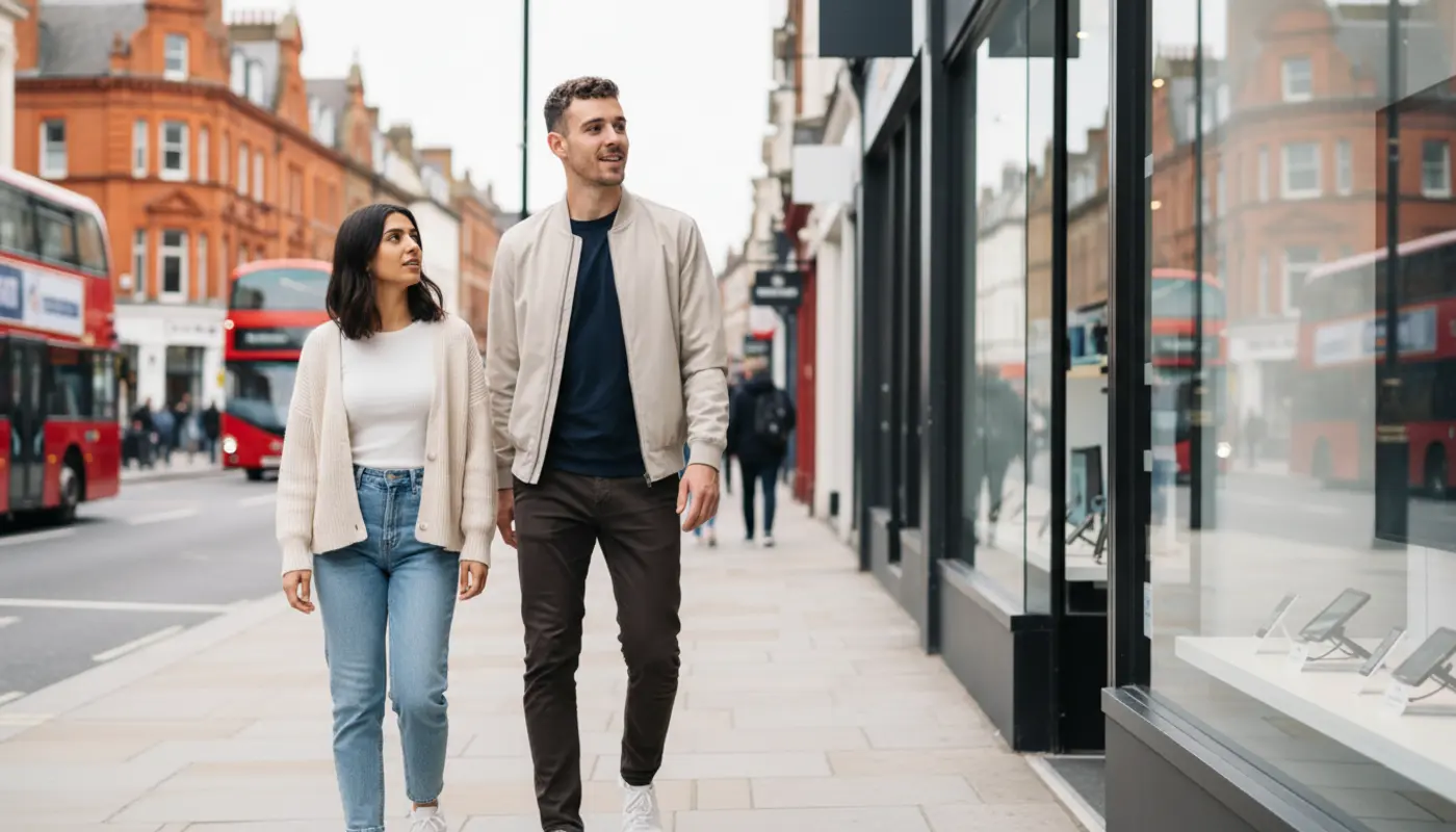 Smart city digital signage in use