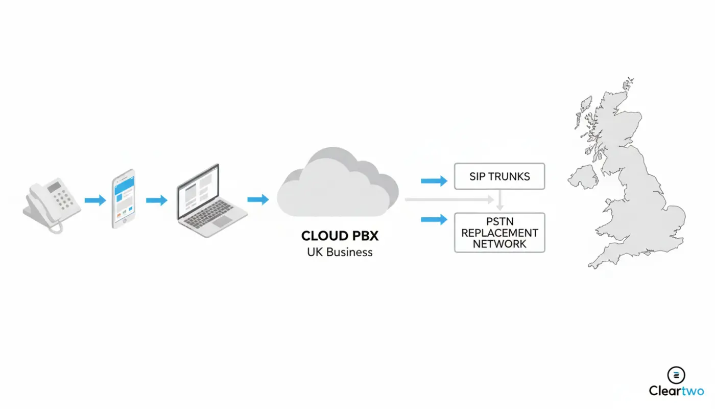 Business team using Microsoft Teams phone with cloud VoIP integration