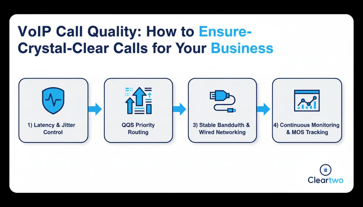 Network engineer monitoring VoIP quality dashboard