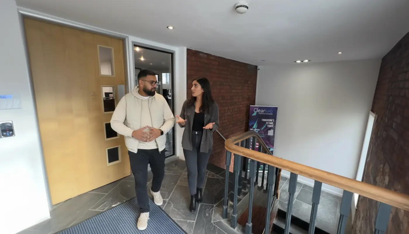 UK TikTok creator reviewing analytics on laptop showing growth charts