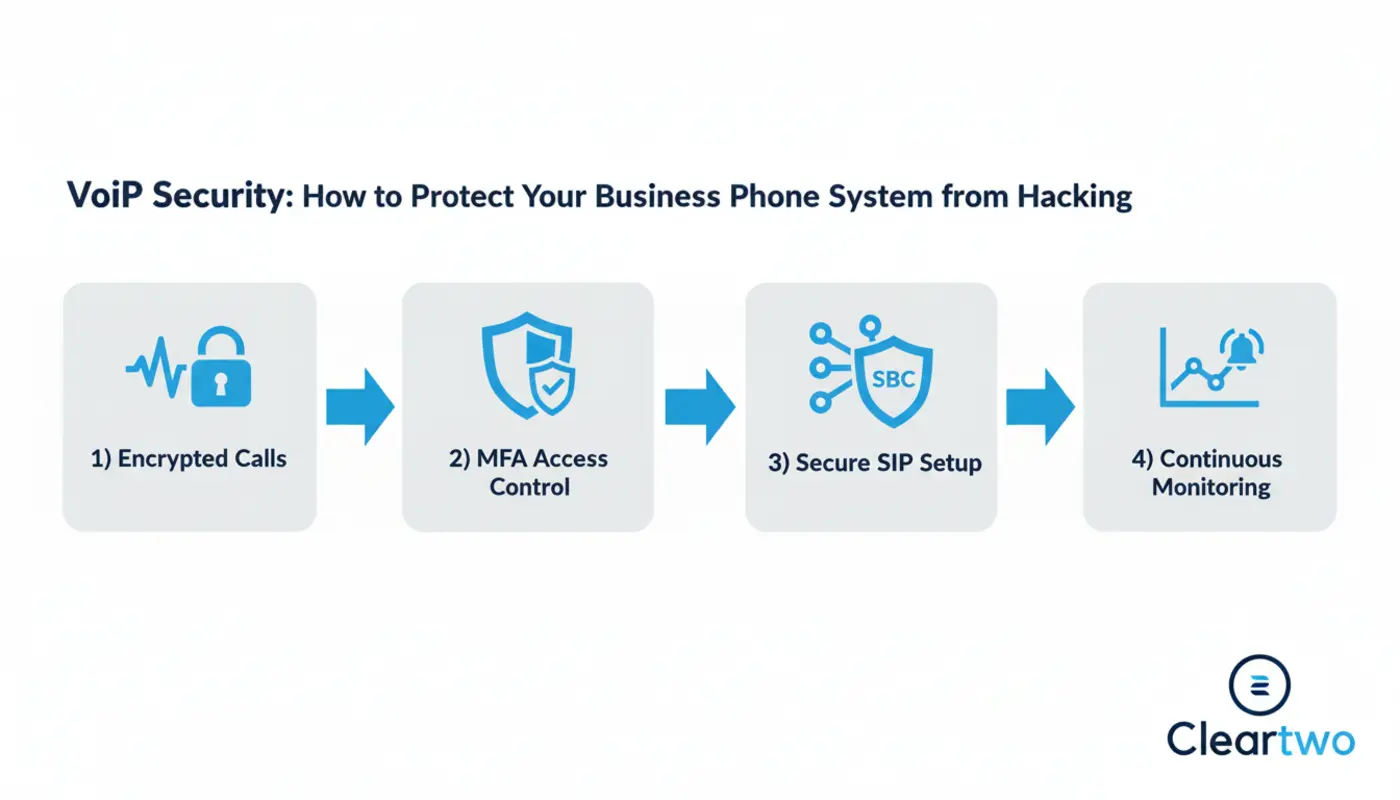 Secure cloud PBX and firewall protection concept