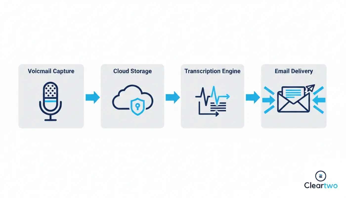 Cloud PBX voicemail transcription dashboard