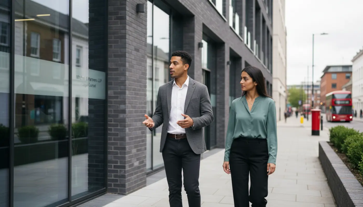Navy blue and grey law firm website design with clean layout and professional branding