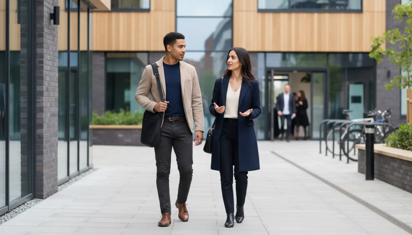 IT support engineer monitoring systems in a modern UK office
