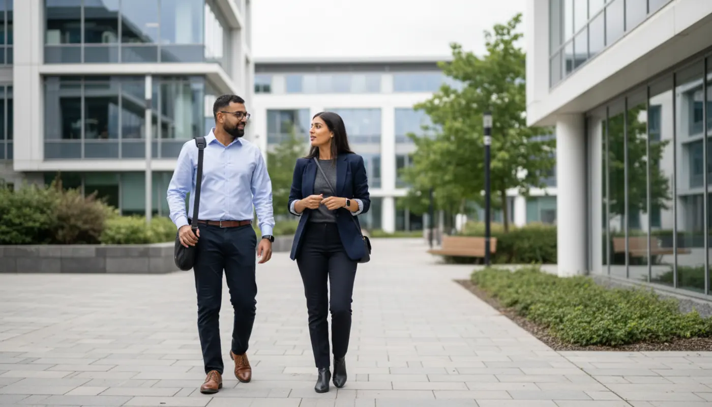 IT support team monitoring business systems in a UK office
