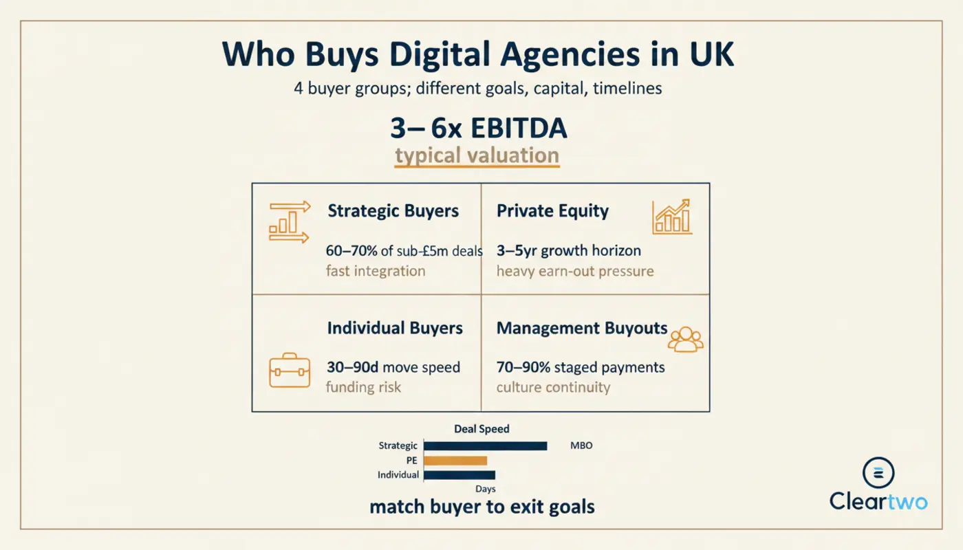 UK digital agency acquisition meeting between buyer and founder