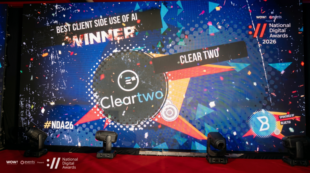 Cleartwo AI Agency of the Year winner at the 2026 National Digital Awards